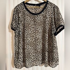 Torrid Animal Print Short Sleeve Top